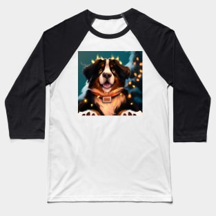 Cute Bernese Mountain Dog Drawing Baseball T-Shirt